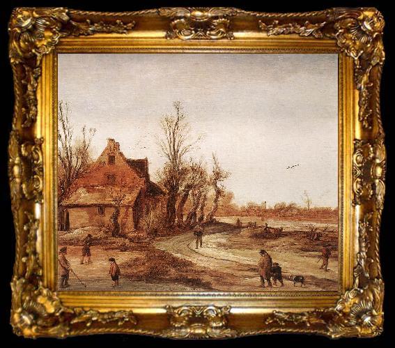 framed  VELDE, Esaias van de Winter Landscape rt, ta009-2